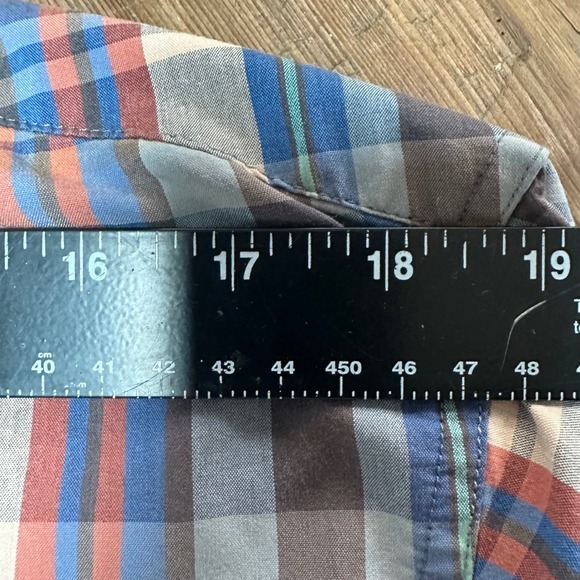 HippyTree Nomad Division Mens Large Plaid Short Sleeve Button Down Shirt Pocket - Picture 6 of 8